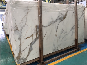 Nano Glass Golden Calacatta Big Slabs Nano Glass Golden Calacatta Big Slabs