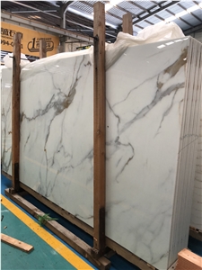 Nano Glass Golden Calacatta  Big Slabs