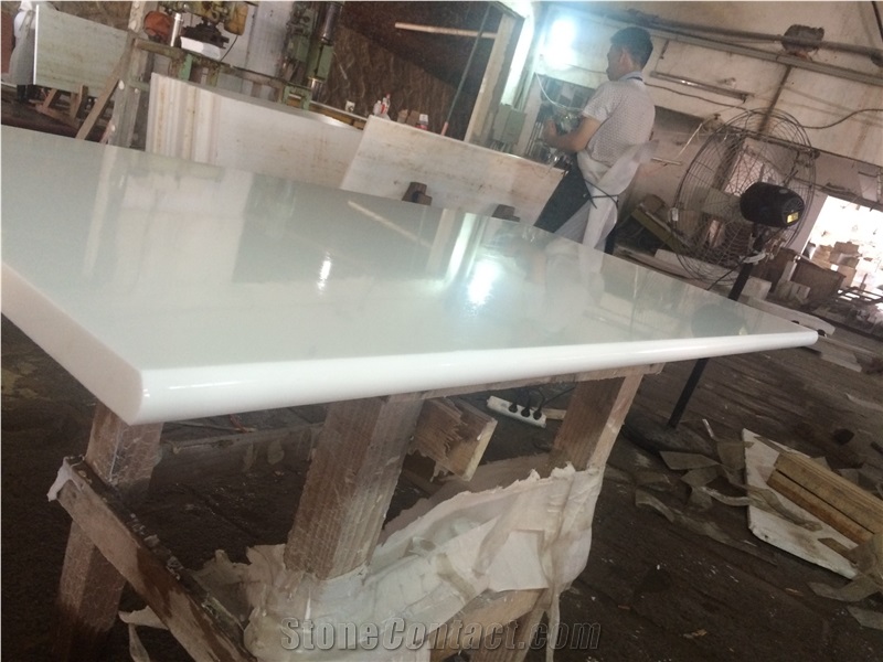 Pure White Nano Crystallized Glass Stone Slabs