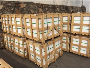 Pure White Nano Crystallized Glass Stone Slabs