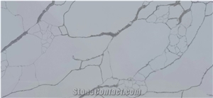 Shandong Nano Fish Maw White Quartz Slabs