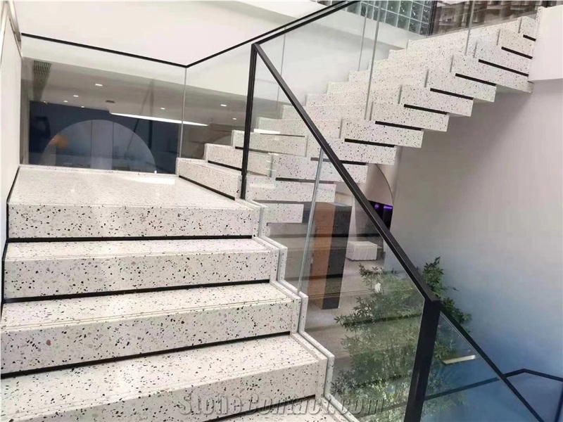 Terrazzo Tiles In Black/White/Grey