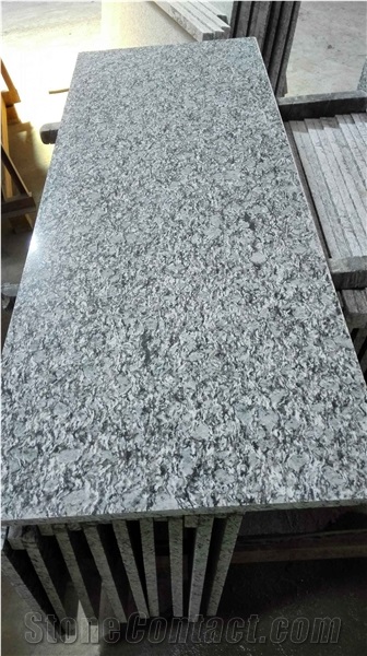 Chinese Sea Wave Spray White Custom Granite Countertop