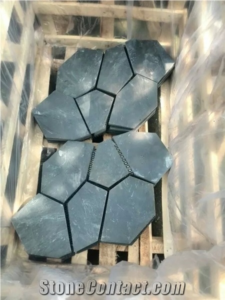 Natural Flagstone Slate Cultured Stone Sawn Cut