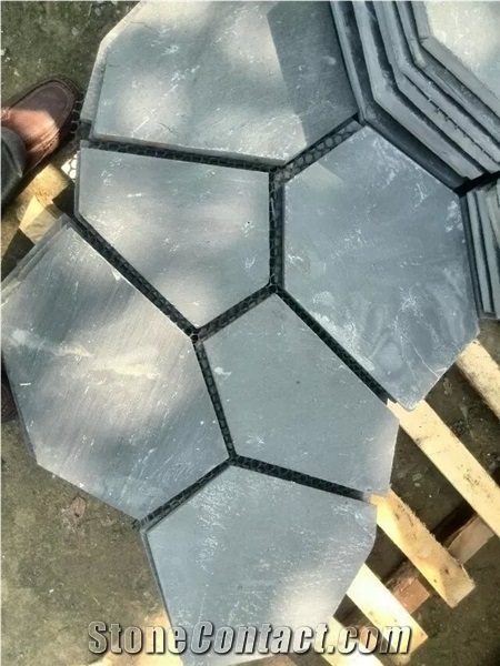 Natural Flagstone Slate Cultured Stone Sawn Cut