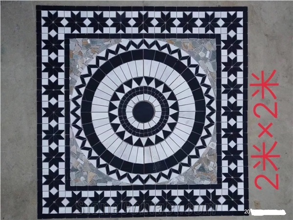 Stone Marble Meddallions For Hall Floor Tile