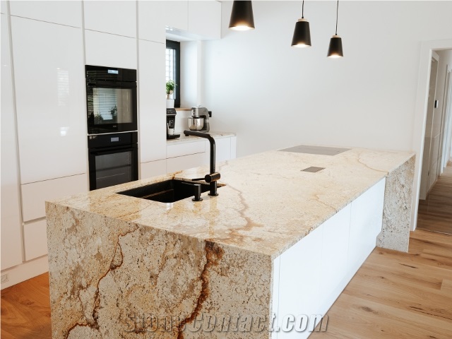 Vitoria Brown Granite Kitchen Countertop