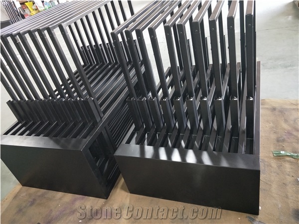 Large Slab Slide Rotating Display Stand Racks For 10 Panels