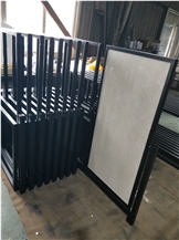 Large Slab Slide Rotating Display Stand Racks For 10 Panels