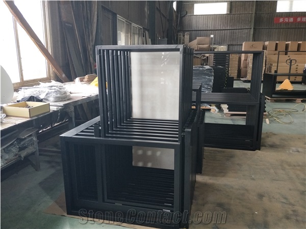 Large Slab Slide Rotating Display Stand Racks For 10 Panels