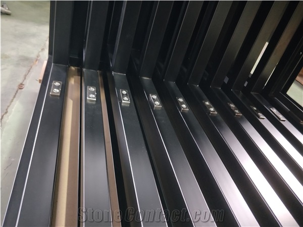 Large Slab Slide Rotating Display Stand Racks For 10 Panels