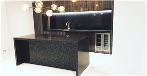 Artificial Dark Emperador Brown Quartz Slabs