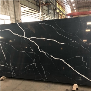 Black Artificial Stone Quartz Slabs