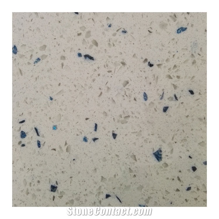Blue Sea Quartz Engineer Stone For Tops Slabs & Tiles