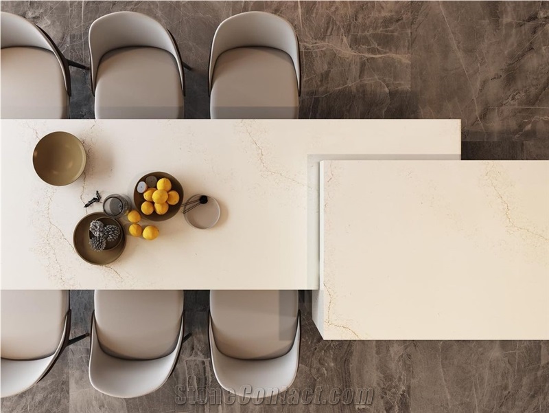 Botticino Artificial Beige Quartz, Engineered Stone