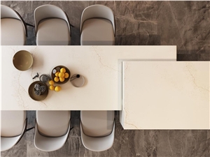 Botticino Artificial Beige Quartz, Engineered Stone