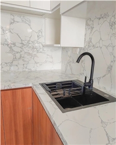 Carrara White Marble Engineered Stone Slabs & Tiles