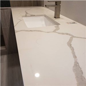 Engineered Stone Statuario White Marble Slabs & Tiles