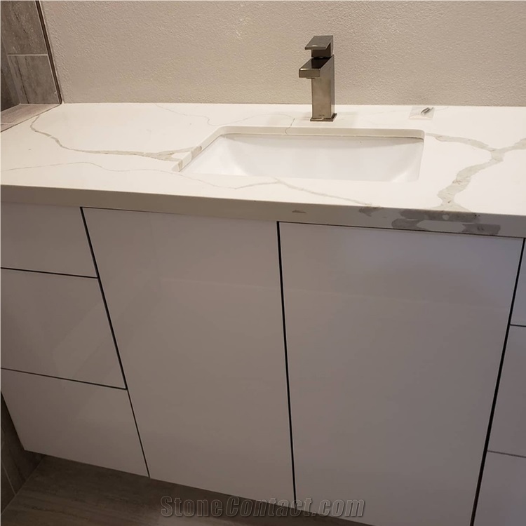 Engineered Stone Statuario White Marble Slabs & Tiles