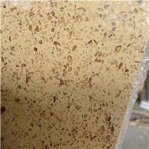 Gold Beige Quartz Stone Slab