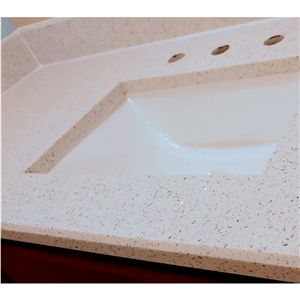 Gold Beige Quartz Stone Slab
