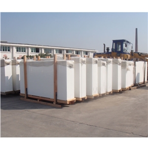 Pure White Artificial Marble Engineer Nano Glass Stone Slabs