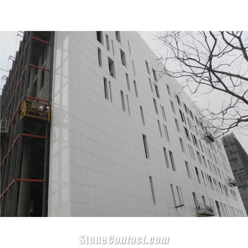Snow White Artificial Nano Glass Stone Slabs