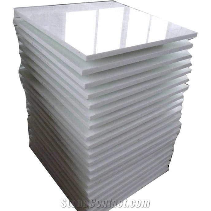 Snow White Artificial Nano Glass Stone Slabs