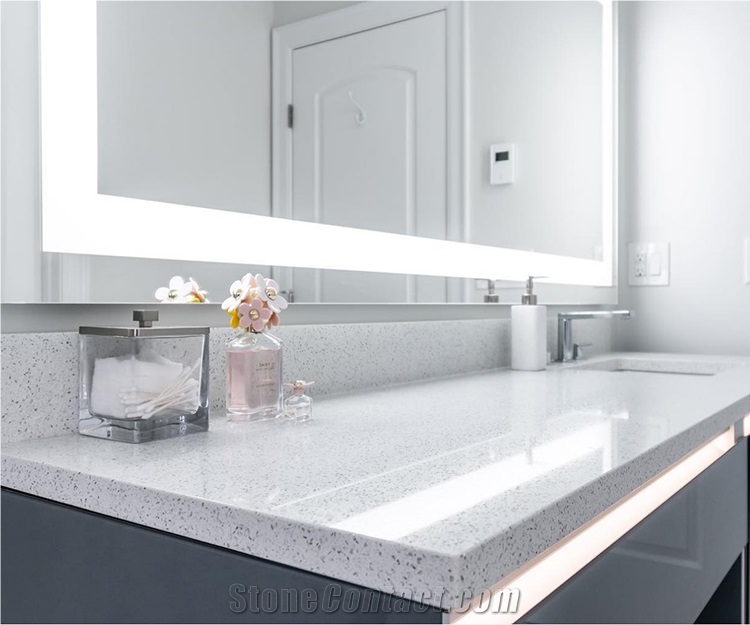 White Engineered Quartz Stone