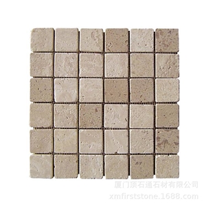 Beige Travertine Natural Mosaic Tiles