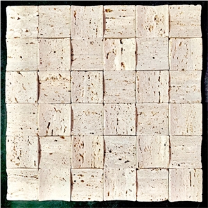 Beige Travertine Natural Mosaic Tiles