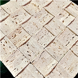 Beige Travertine Natural Mosaic Tiles