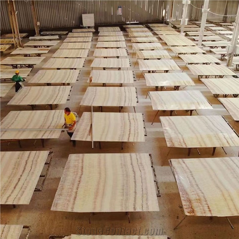 China Honey Yellow Onyx Slabs Natural Stone Tile