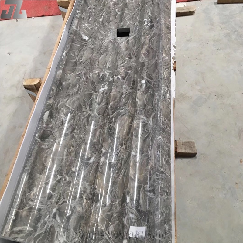 Oscar Beige Flower Marble Slabs For Interiors