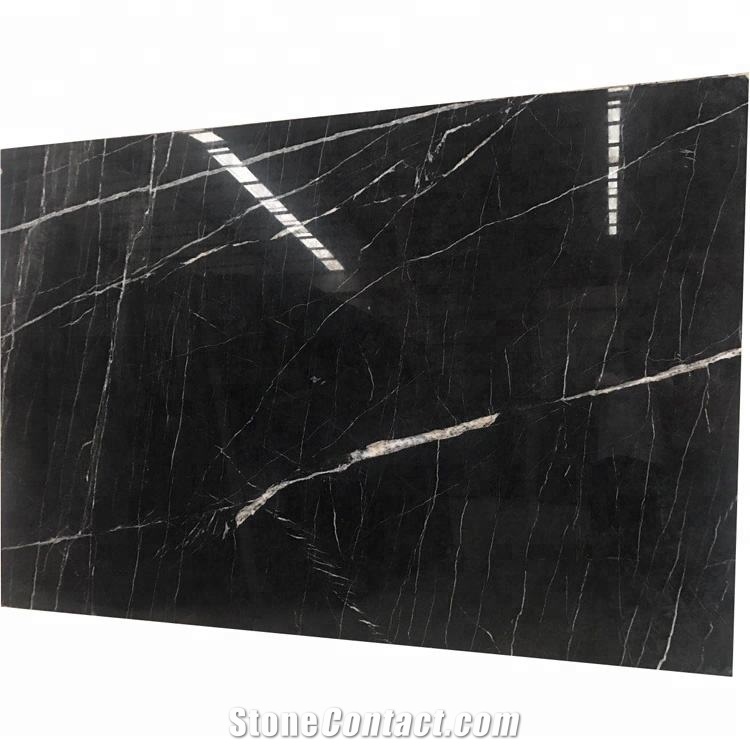 Tunisian Nero Aziza Elegant Black Natural Marble Slabs