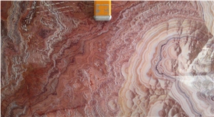 Rojo Vulkano Onyx- Red Onyx Slabs