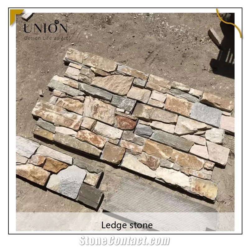 UNION DECO Beige Slate Culture Stone Veneer Wall Decoration