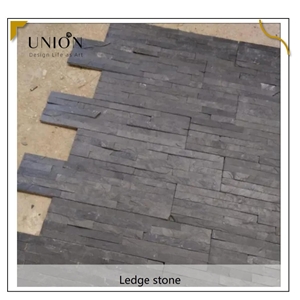 UNION DECO Black Slate Stone Wall Cladding Veneer Wall Panel