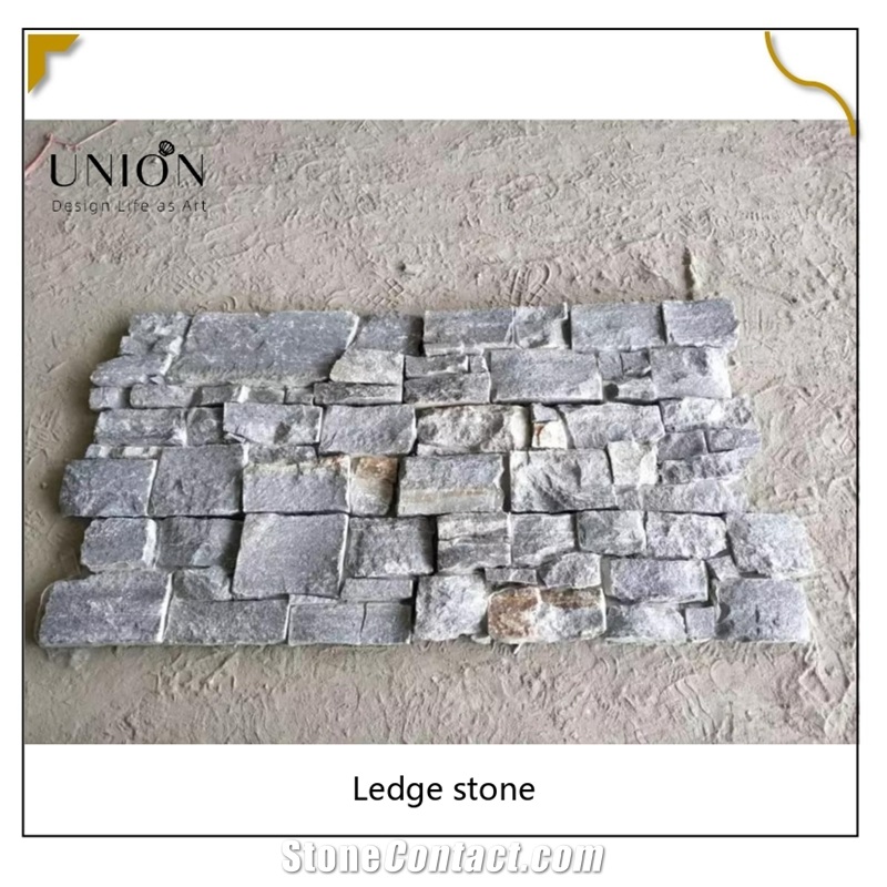 UNION DECO China Blue Slate Cladding Stone Ledger Stone Panel