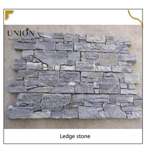 UNION DECO China Blue Slate Cladding Stone Ledger Stone Panel