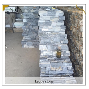 UNION DECO China Blue Slate Cladding Stone Ledger Stone Panel