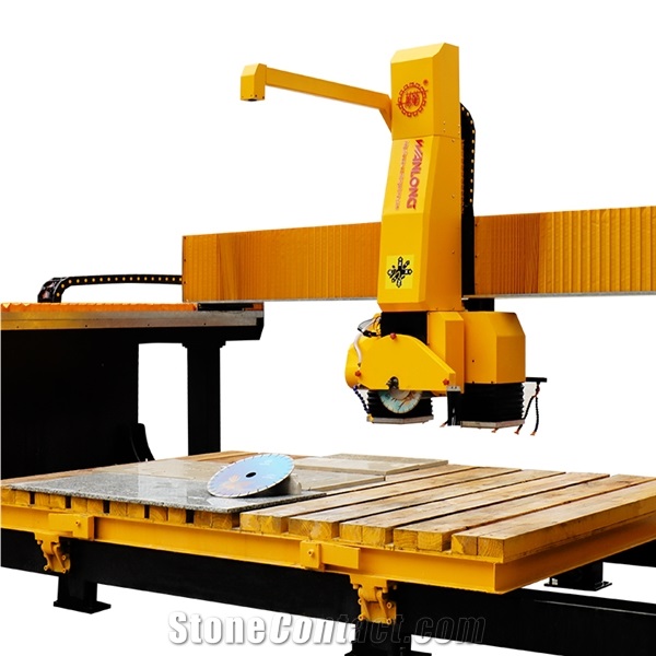 Wanlong Stone Machinery 5 Axis CNC Stone Cutting Bridge Saw Machine