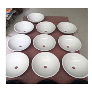 Customized China Han White Marble Bathroom Sinks