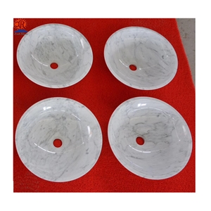 Customized China Han White Marble Bathroom Sinks