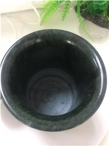 Indian Green Marble Candle Jars With Lid