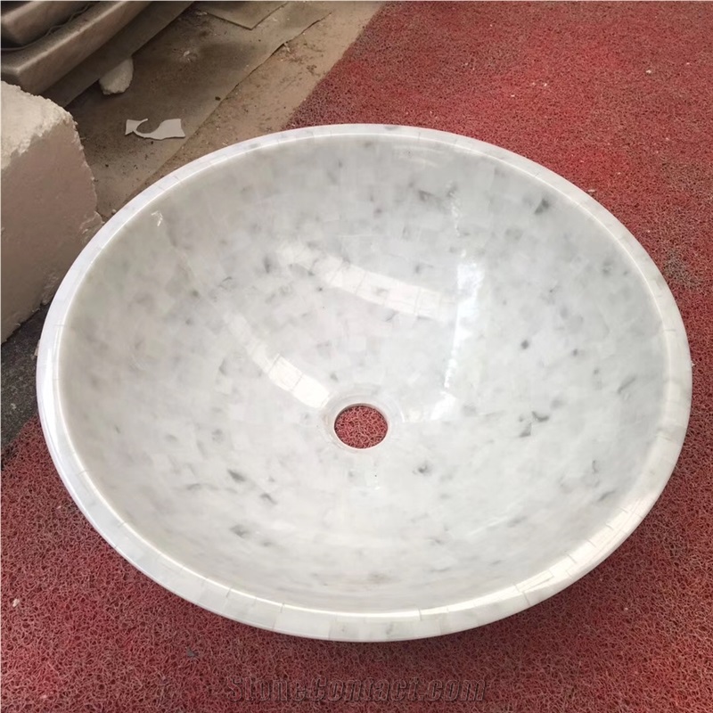 Volakas White Marble Sinks