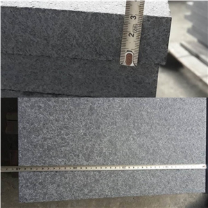 G684 Black Granite Flamed Paving Stone