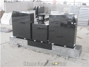 Absolute Black Granite Cemetery Monument 29