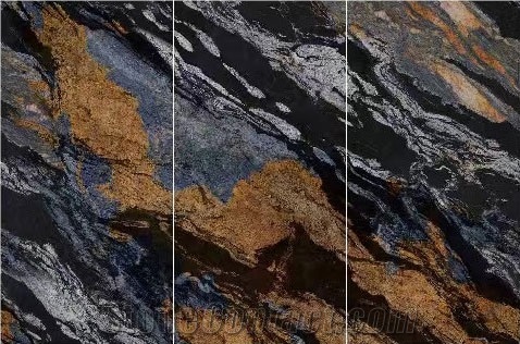 Sand Gold Sintered Stone Triplet Pattern Tiles