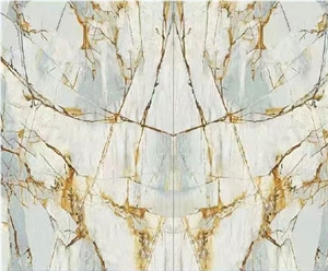 Similian Gold Double Side Sintered Stone Slab Wall Panels